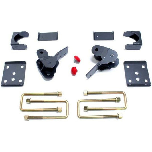 ford f150 4wd rear lowering kit | 5 inch rear drop suspension | rear axle relocation system | lowered f150 suspension parts | maxtrac flip kit hardware