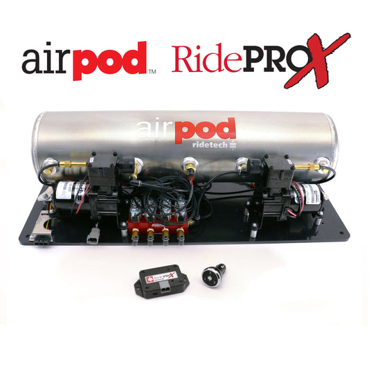 AirPod RidePro-X Air Suspension Control System 5 Gallon Dual Compressor 1/4" Valves