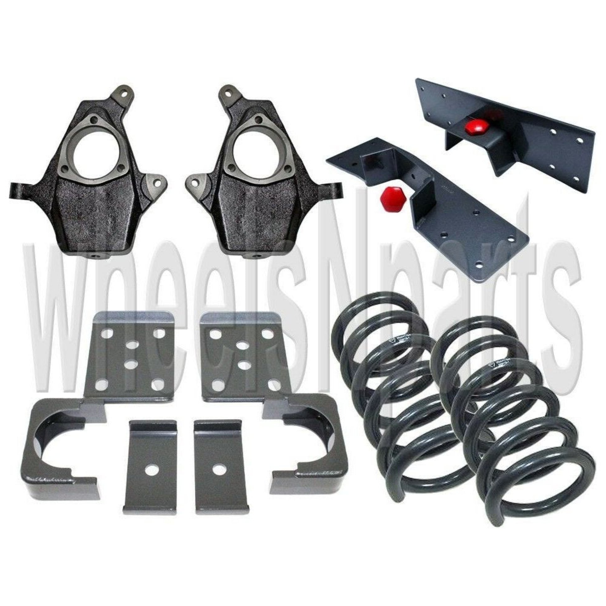 slamrite 4"/6" Drop Kit Spindles Springs Flip Notch For 1999-06 Silverado 1500 V8 2wd 